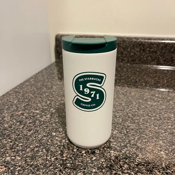 Starbucks NWT 12oz 1971 Heritage Coffee Stainless Steel White Tumbler - Picture 2 of 6